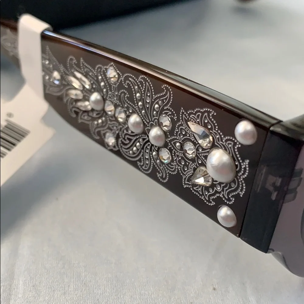 NWT ETRO Grey/Havana sunglasses w/case